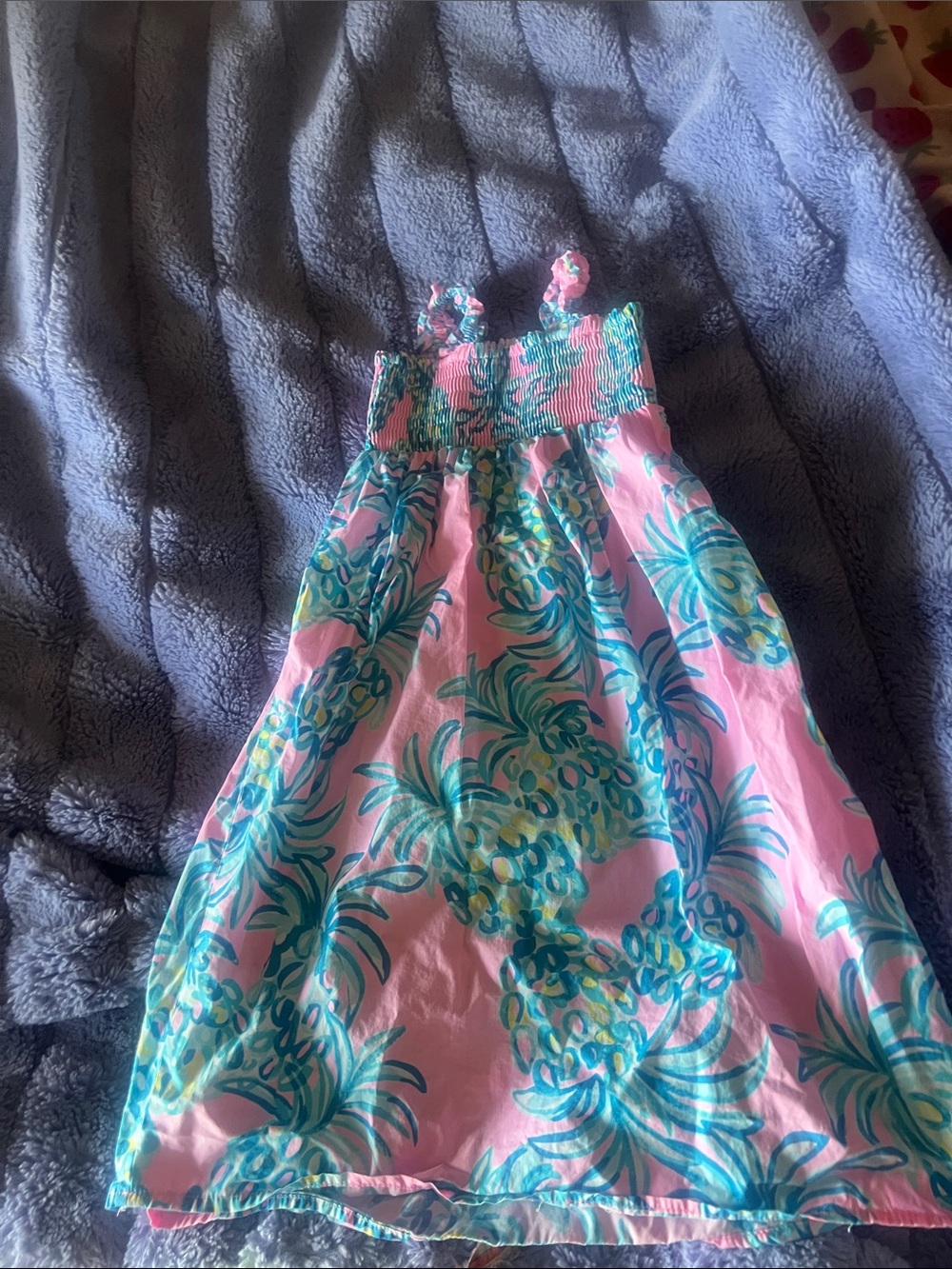 Lilly Pulitzer Pink and Teal Tropical Print Dress